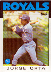 1986 Topps Baseball Cards      541     Jorge Orta